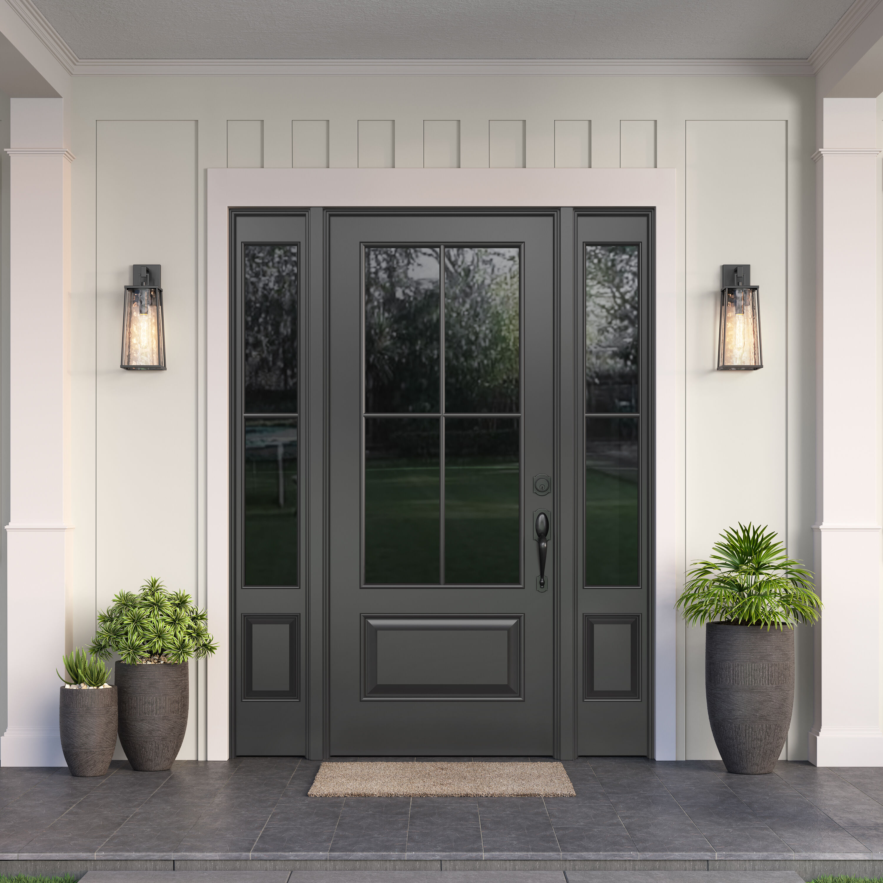 Dutton 1 Light 16.25 inch Powder Coated Black Outdoor Wall Sconce